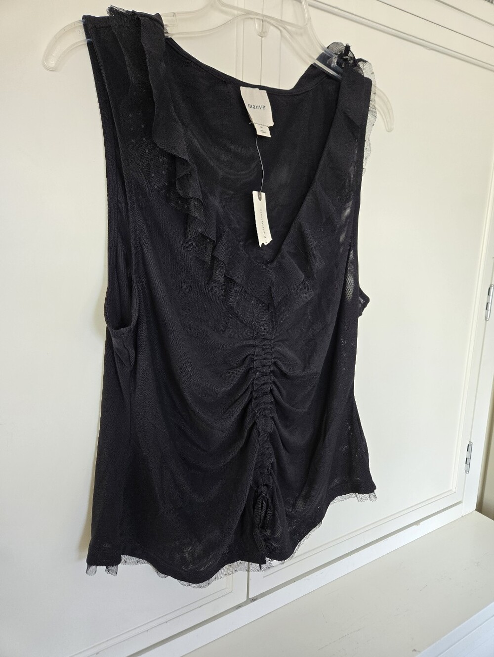 NWT Maeve Tie-Front V-Neck Top - Picture 3 of 7